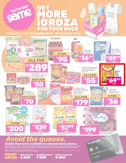 Game SASSA : Get More iGroza For Your Buck (24 December 2025 - 09 January 2026), page 1