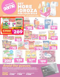 Game SASSA : Get More iGroza For Your Buck (24 December 2025 - 09 January 2026), page 1