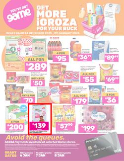 Game SASSA : Get More iGroza For Your Buck (24 December 2025 - 09 January 2026), page 1