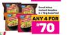 0Great Value Instant Noodles Assorted-For 4 x 5 x 70g