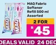 Maq Fabric Softener Refill Assorted-For 2 x 500ml