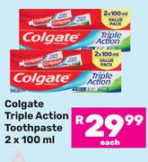 Colgate Triple Action Toothpaste-2 x 100ml
