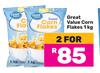 Great Value Corn Flakes-For 2 x 1kg