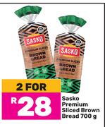 Sasko Premium Sliced Brown Bread-For 2 x 700g