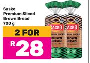 Sasko Premium Sliced Brown Bread-For 2 x 700g