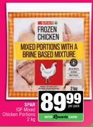 Spar IQF Mixed Chicken Portions-2kg Per Pack