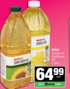 Spar Canola Or Sunflower Oil-2Ltr Each