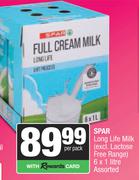 Spar Long Life Milk Assorted-6 x 1Ltr