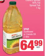 Spar Sunflower Or Canola Oil-2L