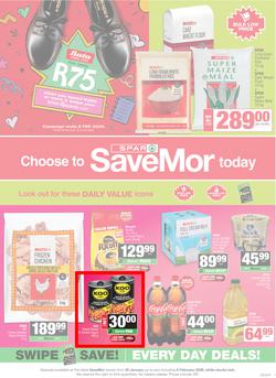 SPAR Savemor Eastern Cape : Choose To Savemor Today (20 January - 08 February 2026), page 1