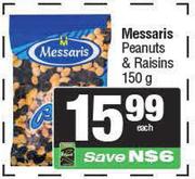 Messaris Peanuts & Raisins-150g Each