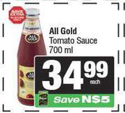 All Gold Tomato Sauce-700ml Each