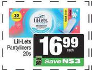 Lil-Lets Pantyliners-20s Each