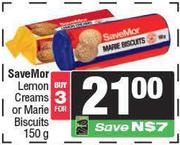 SaveMor Lemon Creams Or Marie Biscuits-For 3 x 150g