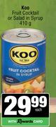 Koo Fruit Cocktail Or Salad In Syrup-410g