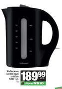Mellerware Corded Black Or White Kettle-1.7L
