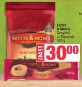 Fatti's & Moni's Spaghetti Or Macaroni-For 2 x 500g