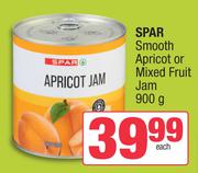 Spar Smooth Apricot Or Mixed Fruit Jam-900g Each