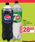 Pepsi Lite Or Maxx, 7UP Sugar Free-For Any 2 x 2Ltr