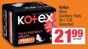 Kotex Maxi Sanitary Pads 8's/10's Pack Assorted-Per Pack