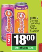 Super C Glucose Sparkling Drink Assorted-For 2 x 500ml