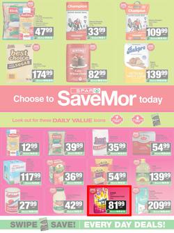 SPAR SaveMor Namibia : SaveMor Products Cost You Less (22 April - 10 May 2026), page 1