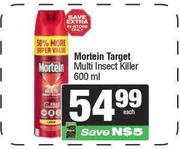 Mortein Target Multi Insect killer-600ml Each
