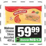 Melrose Cheese Slices Assorted-400g Each