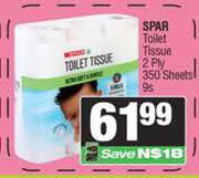 Spar Toilet Tissue 2 Ply 350 Sheets-9s