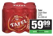 Tafel Lager Beer Cans-6 x 330ml Per Pack