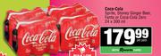 Coca-Cola Sprite, Stoney Ginger Beer, Fanta Or Coca-Cola Zero 24 X 300ml-Per Pack