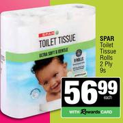 Spar Toilet Tissue Rolls 2 Ply-9s Pack