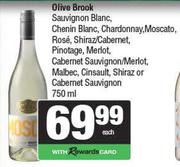 Olive Brook Sauv,Chenin,Chardonnay,Moscato,Rose,Shiraz,Pino,Malbec,Cinsault,Cab Sauv-750ml