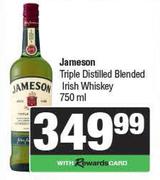 Jameson Triple Distilled Blended Irish Whisky-750ml