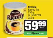 Nescafe Ricoffy Tin 250g Or Refill Pack 280g
