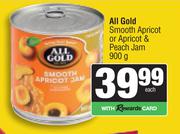 All Gold Smooth Apricot Or Apricot & Peach Jam-900g