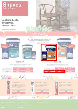 Shaves Paint & Decor : Spring Specials (22 September - 15 November 2023), page 1