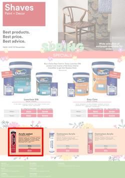 Shaves Paint & Decor : Spring Specials (22 September - 15 November 2023), page 1