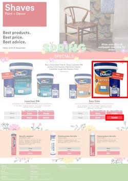 Shaves Paint & Decor : Spring Specials (22 September - 15 November 2023), page 1