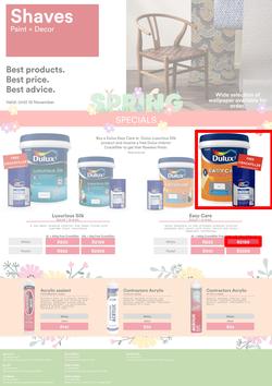 Shaves Paint & Decor : Spring Specials (22 September - 15 November 2023), page 1