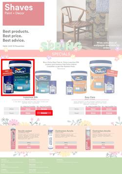 Shaves Paint & Decor : Spring Specials (22 September - 15 November 2023), page 1