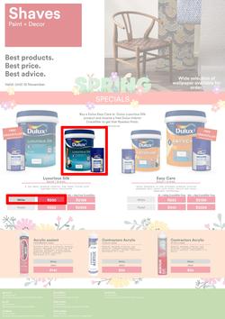 Shaves Paint & Decor : Spring Specials (22 September - 15 November 2023), page 1