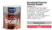 Dekade Sunshield Exterior Varnish Suede (Standard Colours)-5L