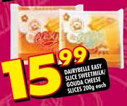 Dairybelle Easy Slice Sweetmilk/Gouda Cheese Slices-200g Each