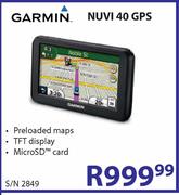 Garmin Nuvi40 GPS 