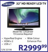 Samsung 32" HD Ready LCD Tv Model No: LA32E420