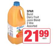 Spar Burst Dairy Fruit Juice Blend Assorted-2L