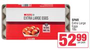 Spar Extra Large Eggs-18s Per Pack