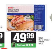 Spar Red Or Smoked Viennas-500g