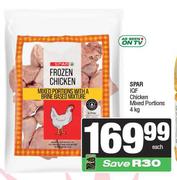 Spar IQF Chicken Mixed Portions-4Kg
